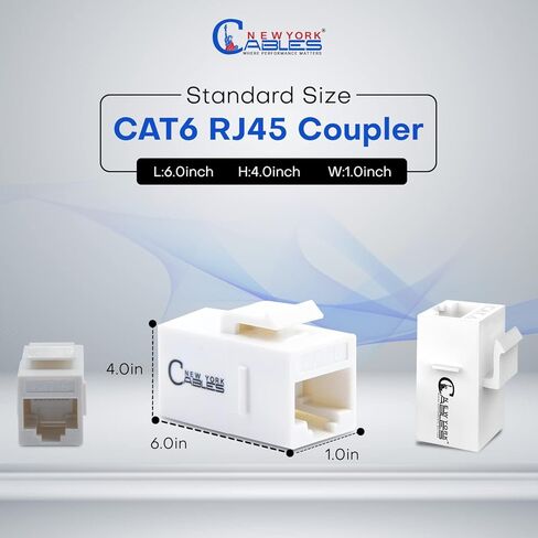 RJ45 مقرنة ، ethernet مقرن ، في خط التوصيل لـ CAT6/CAT5E/CAT5 محول Ethernet Cable Extender إلى أنثى (10 عبوات بيضاء) in Kuwait