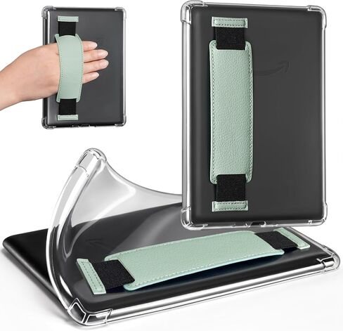 Cobak & Hand Strap Case Case لـ Kindle Paperwhite 12th Gen 2024 (7 ") و kindle Colorsoft Signature Edition (7")-غطاء خلفي خفيف الوزن ومقاوم للخدش in Saudi Arabia