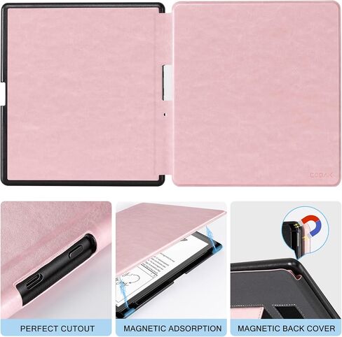 COBAK CASE for Kindle Scribe مع اثنين من زوايين المشاهدة - جميع الغطاء الجلدي PU الجديد مع Auto Sleep Wake ، حامل القلم ، ميزة حزام يدوية لـ Kindle Scribe 10.2 "2022 و 2024 تم إصدارها in Saudi Arabia