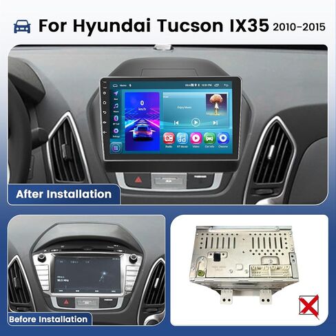 راديو سيارة من أجل Hyundai Tucson IX35 2010 2010 2012 2013 2014 ، 10.1 بوصة من Car Stereo Carplay Android Auto ، Android 13 System in Saudi Arabia