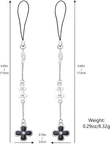 Four Leaf Clover Phone Charm - Cartoon Anime Lucky Flower Pendant - Cell Phone Strap Keychain Bag Charm Car Accessory in Kuwait
