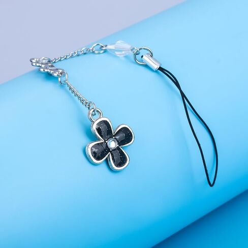 Four Leaf Clover Phone Charm - Cartoon Anime Lucky Flower Pendant - Cell Phone Strap Keychain Bag Charm Car Accessory in Kuwait