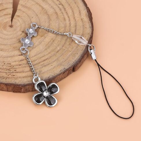 Four Leaf Clover Phone Charm - Cartoon Anime Lucky Flower Pendant - Cell Phone Strap Keychain Bag Charm Car Accessory in Kuwait