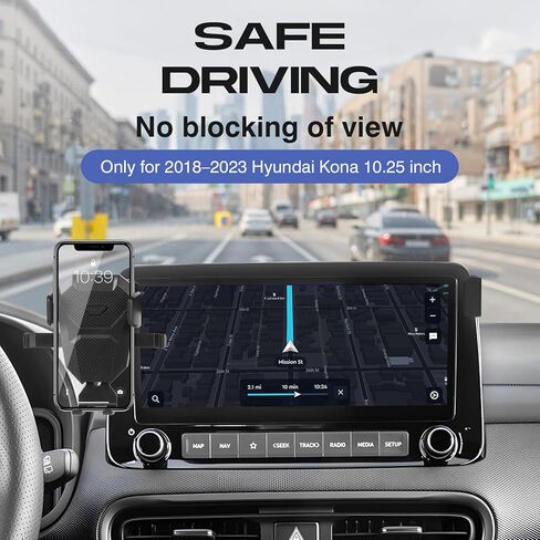 حامل هاتف السيارة لـ Hyundai Kona 2018-2023 ، MPS GPS Kona Phone Mount لشاشة 10.25 بوصة ، وقصة هاتف مستقر خالية من اليدين لجميع الهواتف in Kuwait