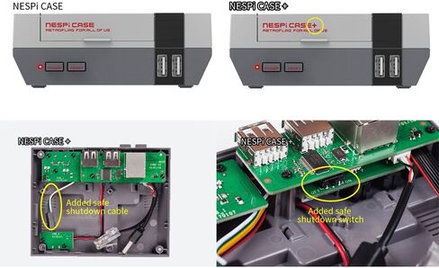 NESPi Case+,Retroflag NESPi Case+ Plus Functional Power Button with Safe Shutdown for Raspberry Pi 3 B+ (B Plus) in Kuwait