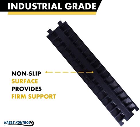 Kable Kontrol Atlas Heavy Duty Cable Protector Ramp - 1 Channel - 1 Pcs - 39" Long Black & Yellow - 24,000 Lbs Capacity - Rubber Speed Bump Wire Protector Cord Cover - CP9896 in Saudi Arabia