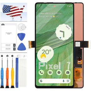 TFT Screen Replaaacment for Google Pixel 7 Display for Google Pixel 7 GVU6C GQML3 6.3" LCD Screen Display Digitizer Assembly Repair Kit (No Fingerprint Support)