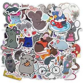 Cute Rat Stickers – Waterproof Matte Decals Opossum Sticker Pack for Water Bottles, Laptops, Journals, Travel Cases - Gift for Teens and Kids