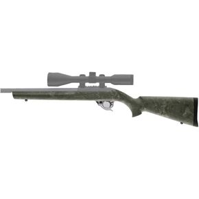 Hogue Rubber OverMolded Stock for Ruger 10/22 with .920" Diameter Barrel Channel, Ghillie Green - 22810
