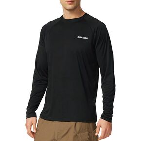 BALEAF Men's Sun Protection Shirts UV SPF UPF 50+ Long Sleeve Rash Guard Fishing Running Quick Dry Lightweight