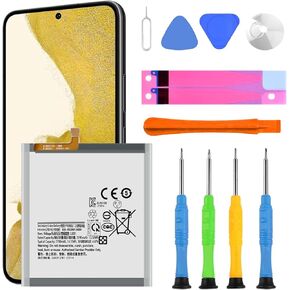 (Upgraded) Battery for Galaxy S22,(2024 New Version) 3300mAh EB-BS901ABY Replacement Battery for S22 5G SM-S901 SM-S901U with Screwdriver Tool Kit