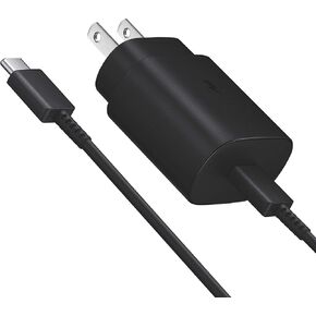 25W Fast Charger & Type C Cable Compatible for Samsung Galaxy S20 / S21 / S21+ / S21 Ultra S10, S9, Note 20, 10, 8, 9, iPad Pro 12.9/11, Google Pixel 4 XL Charging Set Up to%80 Charging