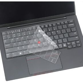 Silicone Keyboard Skin Cover Compatible for 2024 Lenovo ThinkPad X1 Carbon Gen 12 14" AI Laptop & Lenovo ThinkPad X1 Gen 9 14" Laptop (Not for X1 Carbon Gen 11/Gen 10/Gen 9) (Clear)