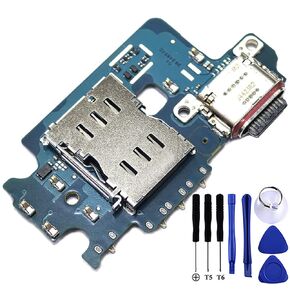 Galaxy S24 5G USB Charging Port Flex Cable Replacement SM-S921U Type C Charger Dock Board Flex Cable Connector for Samsung S24 S921 Port Flex Cable Repair Part with Tools (SM-S921U)
