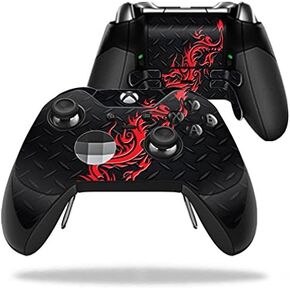 MightySkins Skin Compatible with Microsoft Xbox One Elite Controller - Red Dragon | Protective, Durable, and Unique Vinyl Decal wrap Cover | Easy to Apply, Remove, and Change Styles | Made in The USA