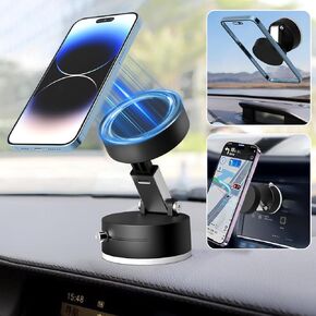 Magnetic Phone Holder for Car Mount,Vacuum Magnetic Suction Car Accessories for Women Men iPhone 16 Pro Max 15 14 13 12 Plus Samsung Huawei【Waterproof】Magnet Cell Phone Holders for Shower/Desk/Mirror