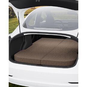 Zenzy 4" Camping Mattress for Model 3, CertiPUR-US Memory Foam, Soft and Washable Cover, Foam Car Bed Mattress for Car Sleeping- 74" x 43"