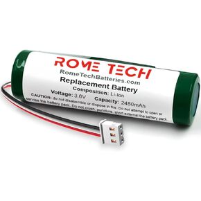 for Honeywell Home PROSIXC2W/PROSIXC2W Hardwired-to-SiX Converter Panel Series, PROSIXRPTR Encrypted Wireless Repeater - 3.6V 2480mAh Lithium Ion Rechargeable 300-10342 Battery