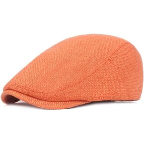 Katutude Unisex Newsboy Cap Cotton Linen Flat Cap Summer Driving Fishing Hunting Hat 2024 Trendy Adjustable Cabbie Beret Cap in Saudi Arabia