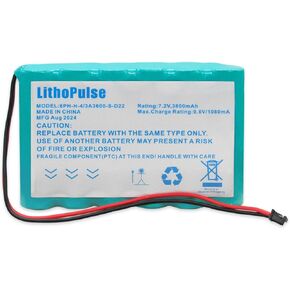 6PH-H-4/3A3600-S-D22 Compatible with DSC IMPASSA 9057 SCW9055 SCW9057 Security System Alarm Control Panel 17000152 SCW-BATTERYHC Ryme B66 Recently 7.2V 3800mAh Ni-MH Battery