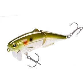 Strike King (HCWS2-864) Wake Shad Fishing Lure, Single Jointed Swimming Topwater Wakebait, 1-Ounce, Size 2 Treble Hooks, Ghost Herring