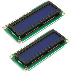 HiLetgo 2pcs DC3.3V HD44780 1602 16x2 Character LCD Display Adapter Module Blue Backlight for Arduino UNO R3 MEGA2560 Nano Due Raspberry Pi