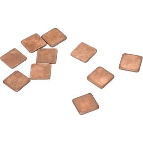 100pcs Copper Pad Shim Thermal Kit,Pure Copper Heatsink,Low Profile Copper Plate Cooler Heat Sink for Cooling PC Components Laptop IC Chips CPU VGA, RAM, VRAM, PS5, M.2 SSD(15x15x0.5mm)