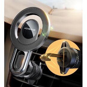 for iPhone MagSafe Car Mount Vent with Stable Structure Metal Hook [Never Shaking] [360° Adjustable] Strong Magnetic Cell Phone Holders for Your Car for All Smartphones & All Car Model