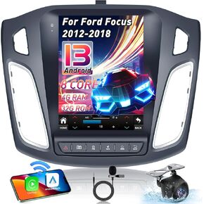 Car Stereo Radio for Ford Focus 2012-2018 : 8 Core 4G+32G 10.4 Inch Touch Screen Head Unit Replacement with Wireless Carplay/Android Auto, Bluetooth GPS WiFi FM SWC Mirror Link Backup Camera