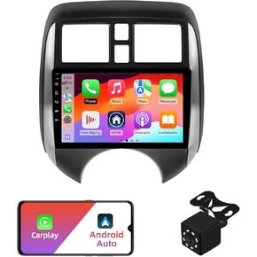 2+32G Android 12 Double Din Car Stereo for Nissan Versa Note 2014-2016 with 9 Inch Touchscreen Radio Built-in Wireless Carplay/Android Auto/GPS/Bluetooth/FM/AUX-in/SWC/Backup Camera