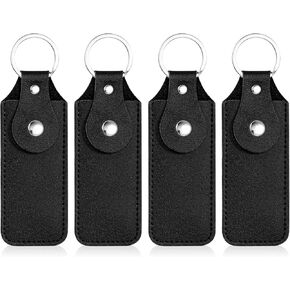 4Pcs Flash Drive Holder Case with Keychain, PU Leather USB Storage Case USB Flash Drive Protective Case with Keyring, Leather Flash Drive Cover for Easy Storage