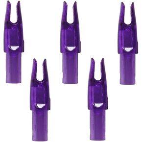 Zhan Yi Arrow Nocks 0.246 inch Inside Diameter Inserts 6.20mm 60 Pack for Archery Standard Size(0.244" to 0.246") Arrows (Clear Purple)