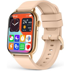 EGQINR Smart Watch (Answer/Make Call), 1.68" Fitness Tracker Smartwatch for Android iOS with Blood Pressure Blood Oxygen Heart Rate Sleep Monitor Pedometer, IP67 Waterproof Smart Watches for Women