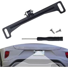 License Plate Camera Mount, Rear Camera Bracket, Car Camera Mount, Backup Camera Mount, Camera Bracket, Universal for Most Cars (Black #1 PC)