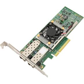 10Gb PCI-E Network Card Dual SFP Port NIC Network Card PCIe Ethernet Adapter with Cooling Fan Multifunction Express LAN Adapter for Server and Switching