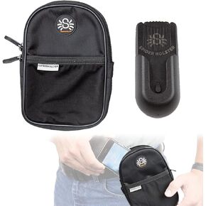 Spider Holster - SpiderMonkey Utility Pouch - Self locking belt accessory clip with convenient storage pouch for your keys, spare batteries, money, and more!