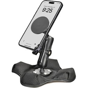 Magnetic Phone Holder for Desk or Car Dash, Aluminum Arm, Non-Slip Beanbag Base, 360° Rotation at 3 Points, Compatible with MagSafe iPhone 12-16 Series, Fits RAM B Size 1" Ball