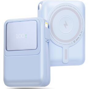 Wireless Magnetic Power Bank, 10000mAh, LED Display, 22.5W PD Fast Charging for iPhone 16/15/14/13/12/11/ X Pro Max