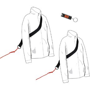 2X Deer Drag, Shoulder Deer Drag Drag Strap, Compact and Light Deer Drag with High Strength Webbing for Antelope, Deer, Elk and Other Small and Big Game Animals with Included LED Keychain Light