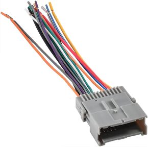 1 PC Car Radio Wiring Harness Adaptation Cable, 6.29" Long Waterproof Standard Stereo Modified Plug in Adapter with Color Coded Wires, for Chevrolet Chrysler Hummer Buick Suzuki (Grey)