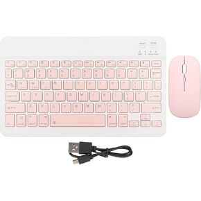 PUSOKEI Keyboard and Mouse,Rechargeable Bluetooth Keyboard and Mouse Combo,Ultra Slim Portable Compact Mouse Keyboard Set for Windows, Laptop, PC()