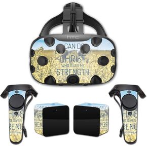 MightySkins Skin Compatible with HTC Vive Full Coverage - Through Christ | Protective, Durable, and Unique Vinyl Decal wrap Cover | Easy to Apply, Remove, and Change Styles | Made in The USA