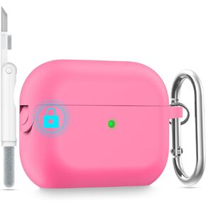 BRG for AirPods Pro (2nd/1st Generation) Case, Soft Silicone Shock-Absorbing Protective Cover with Cleaner Kit & Keychain, Compatible with Apple AirPods Pro Case for Women Men
