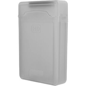 Hard Drive Disk Box, 3.5in HDD/SSD Shockproof Anti-Static Dustproof Transparent Protective Storage Case, Green/Red/Blue/White/Grey Hard Disk Protector Storage Case(Grey)