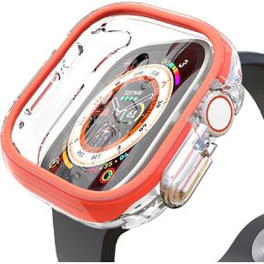 Case Compatible with Apple Watch 49/44/41/45mm, Soft TPU Bumper Clear Protective Cover for iWatch Ultra SE/Series 9/8/7/6/5/4 Transparent Accessories [No Screen]