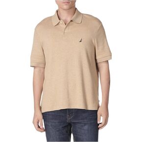 Nautica Men's Slim Fit Short Sleeve Solid Soft Cotton Polo Shirt (Large, Tea Berry)