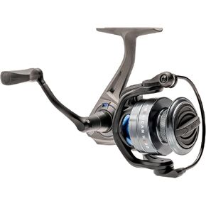 Lew’s American Hero Spinning Fishing Reel, 4+1 Bearings, Graphite Frame, Speed Gears, Speed Lube, Multi-Disc Drag, Gray/Black/Blue