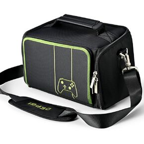 DEPGI Carrying Case for Xbox Series S: Premium Nylon Hardshell Travel Bag with Spacious Compartments for Console, Monitor, and Accessories - Waterproof, Anti-Slip, Ergonomic Design