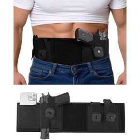 Belly Band Holster - Gun Holster, Urban Carry Holsters for Glock, Beretta, Sig Sauer, Springfield Hellcat, Taurus G3C, Ruger LCP 380, 1911, for Men and Women