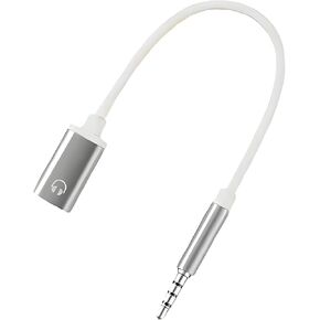 1Pc White 3.5mm Male to TypeC Female Audio Cable Cord Analog Cable Type-C Converter Earphone Adapter Compatible for MP3 Players, CD Players,Smartphone Headphones,Laptops, Tablets,Earbuds Accessories